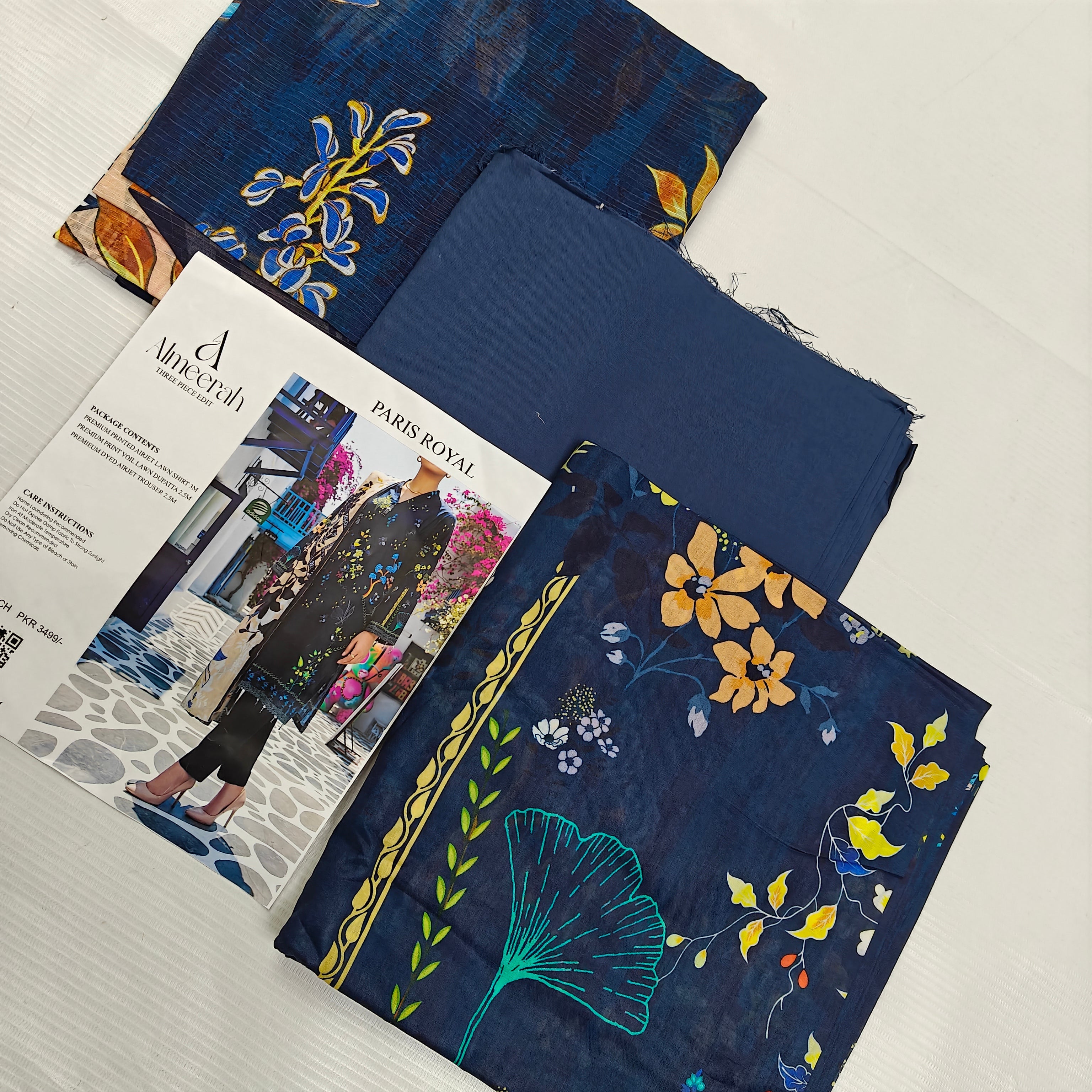 Almeerah Printed Lawn 3PC Memon Clothes